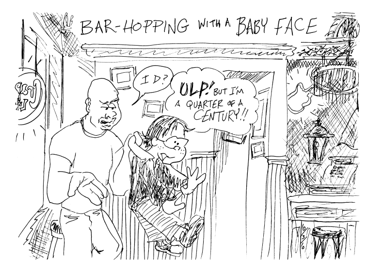 Quick sketch, done in darkened bar